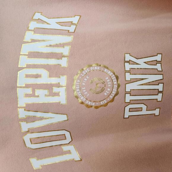 Victorias Secret PINK Love Pink Hoodie - XL, Soft Blush Color - Picture 4 of 8